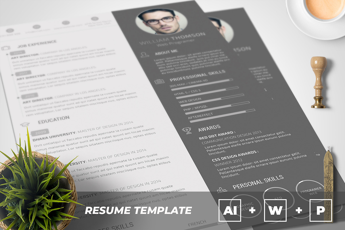 Clean Resume / CV in Resume Templates - product preview 8