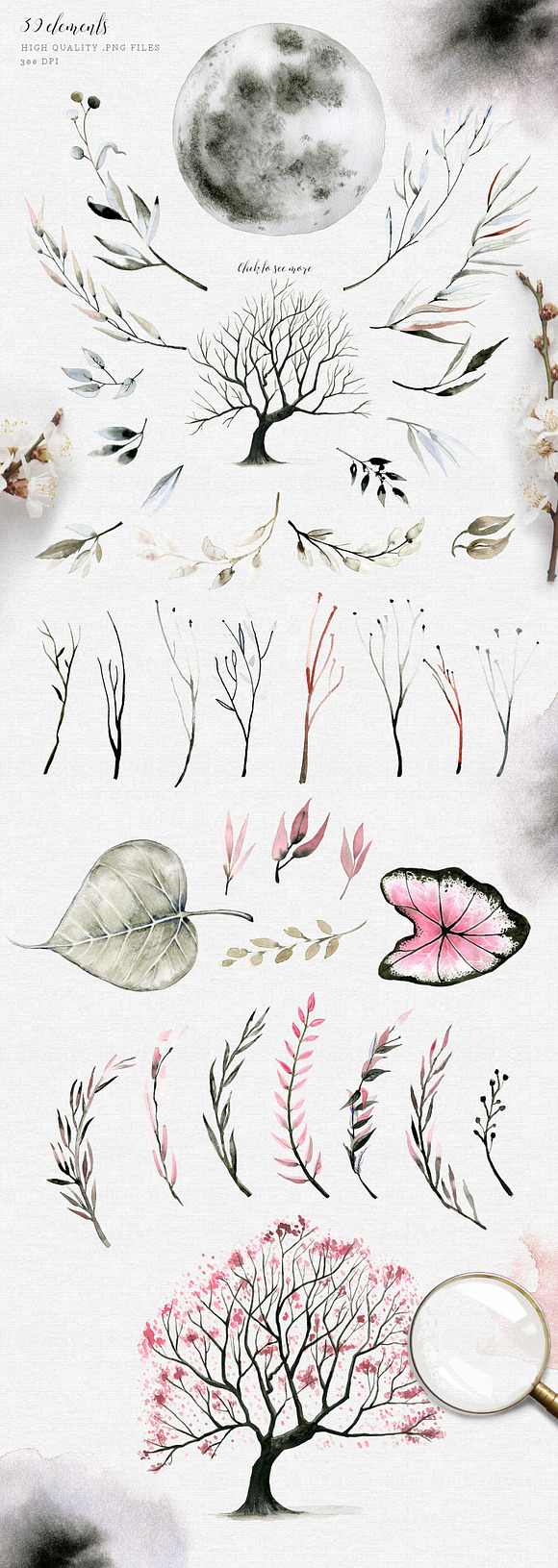 Mavra. Watercolor graphic set in Illustrations - product preview 5