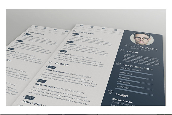 Clean Resume / CV in Resume Templates - product preview 3