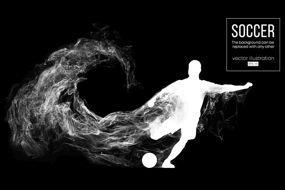 Abstract soccer player. Vector in Illustrations - product preview 1