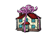 house gift, real estate. isolate on
