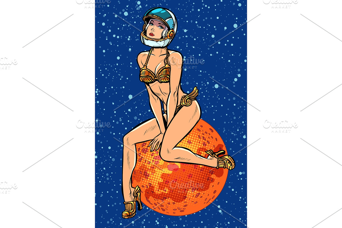 pin up girl. Attractive sexy in Illustrations - product preview 8