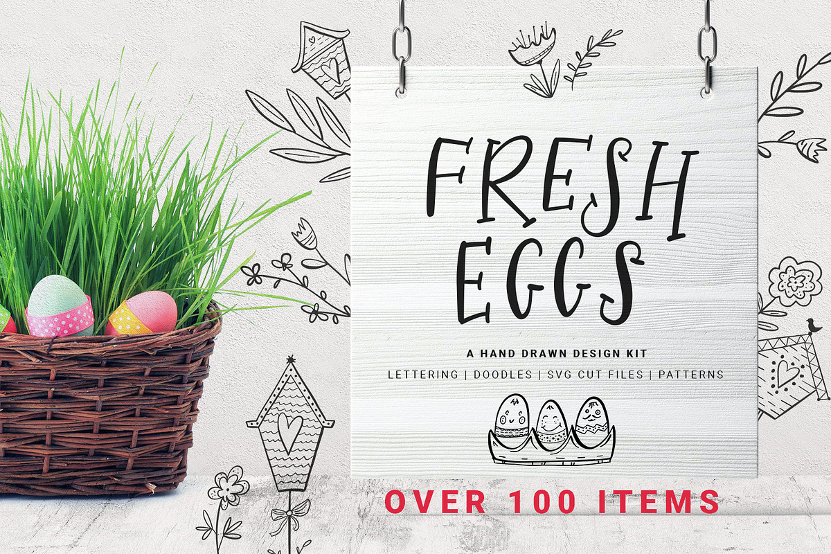 Fresh Eggs - Easter design kit in Objects - product preview 8