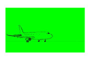 Animation Passenger Jet Airplane