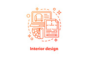 Interior design concept icon
