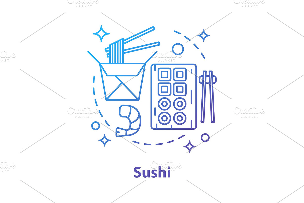 Sushi concept icon in Icons - product preview 8