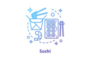 Sushi concept icon