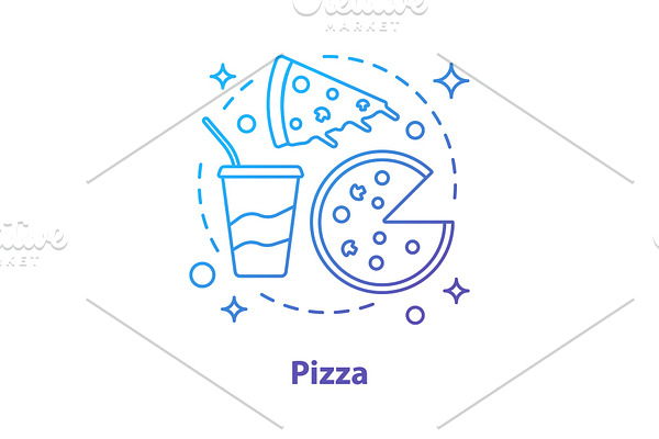 Pizzeria concept icon