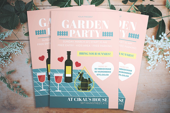 Garden Party Flyer in Invitation Templates - product preview 1