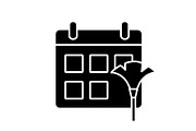 Cleaning schedule glyph icon