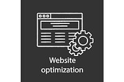 Website optimization chalk icon