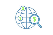 Investment research color icon