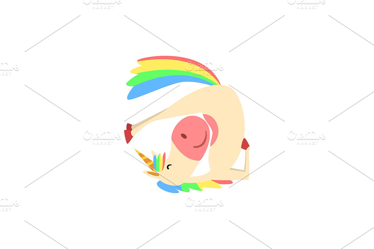 Funny Unicorn in Invert Position in Illustrations - product preview 8