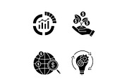 Startup glyph icons set
