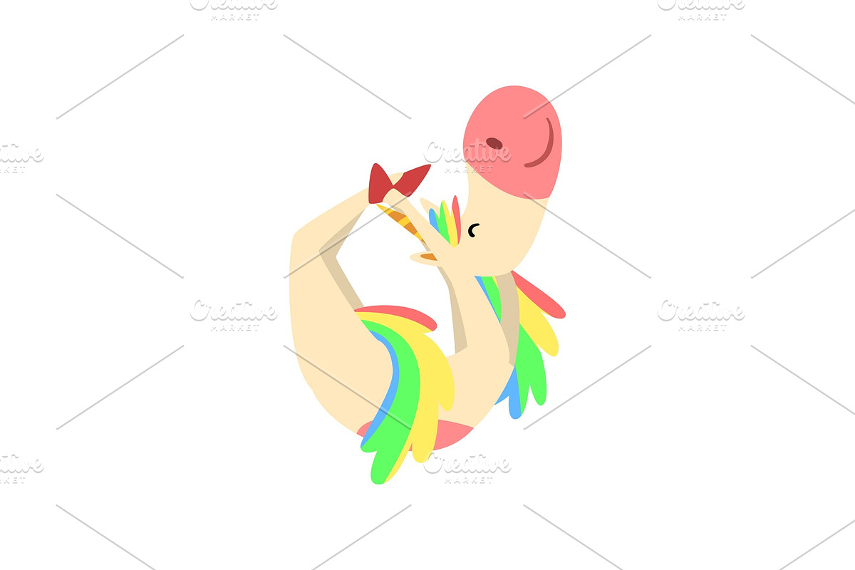 Funny Unicorn Practicing Yoga in Illustrations - product preview 8