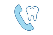 Dentist appointment color icon