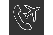 International roaming chalk icon