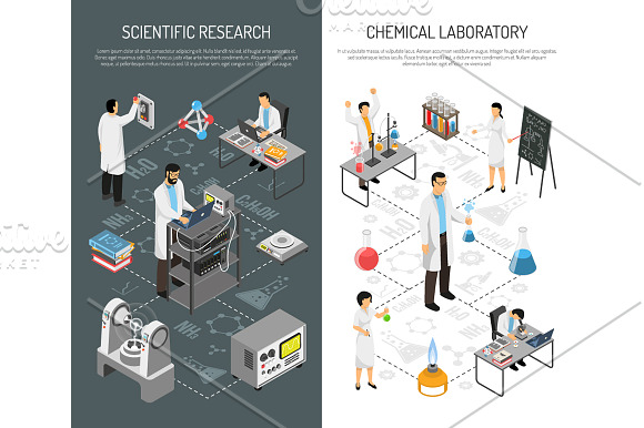 Laboratory Isometric Set in Illustrations - product preview 3