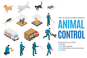 Animal Control Isometric Set
