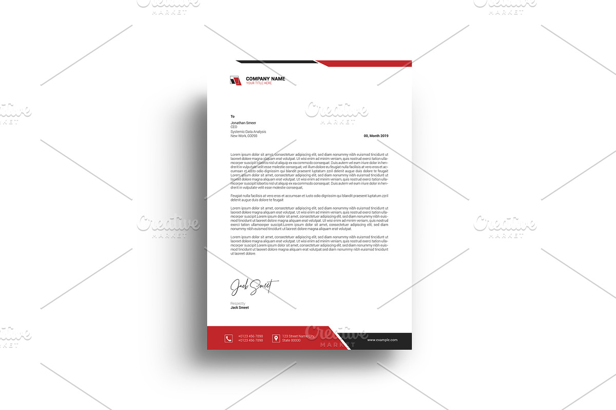 Letterhead V25 in Stationery Templates - product preview 8