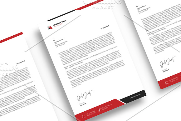 Letterhead V25 in Stationery Templates - product preview 2