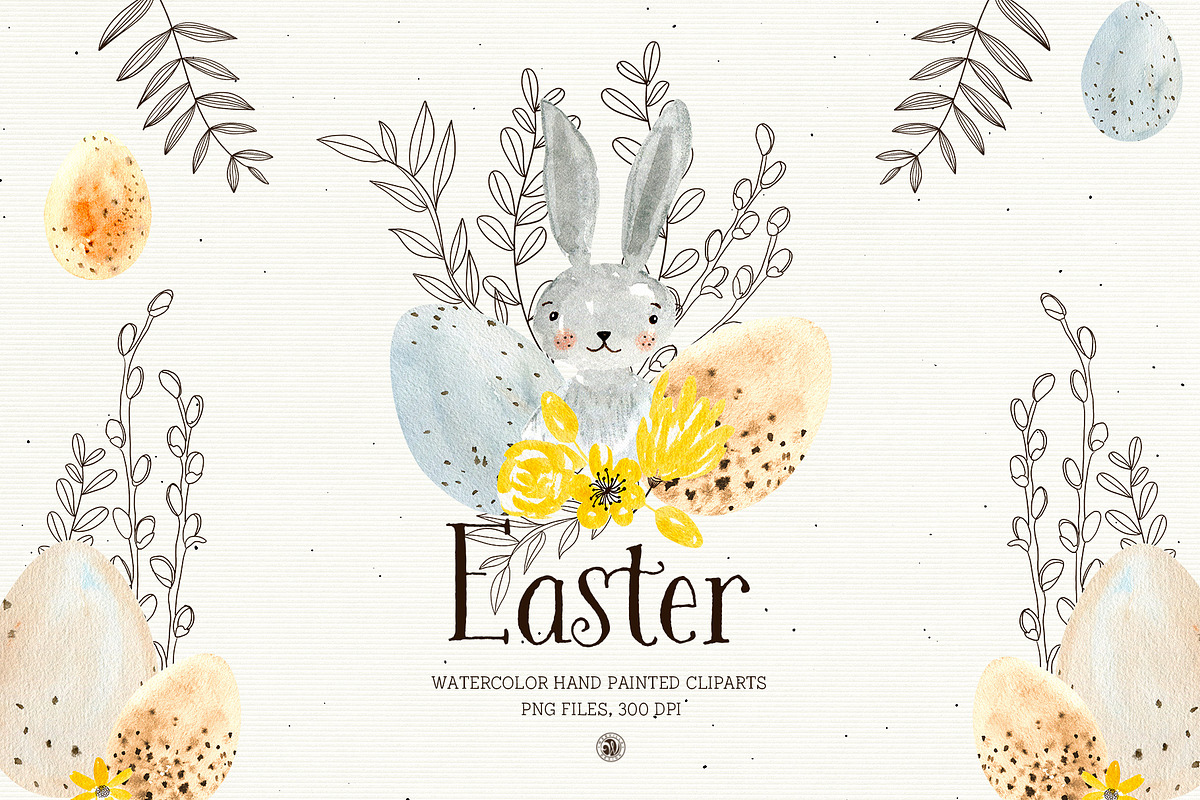 Easter - Watercolor Set in Illustrations - product preview 8