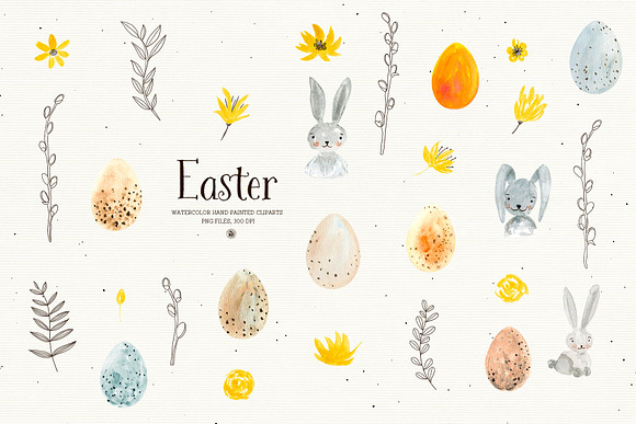 Easter - Watercolor Set in Illustrations - product preview 6