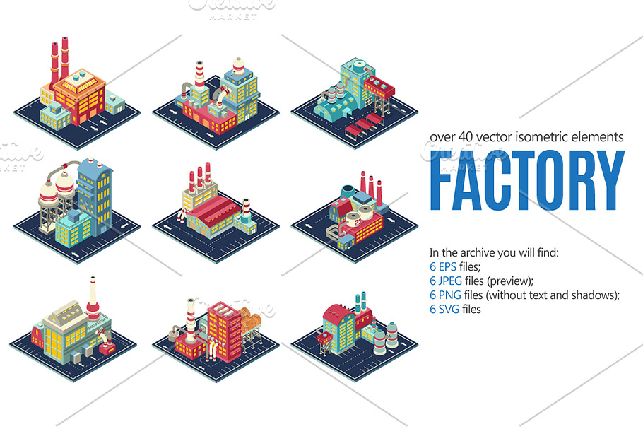 Factory Isometric Set in Illustrations - product preview 8