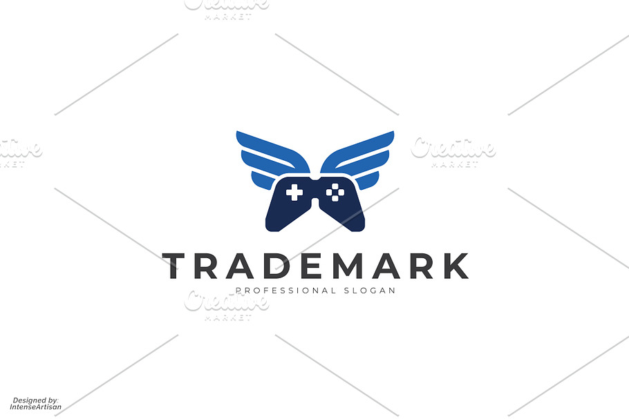 Game Wings Logo in Logo Templates - product preview 8