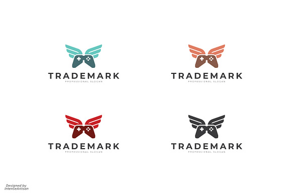 Game Wings Logo in Logo Templates - product preview 1