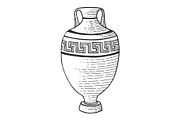 Antique greek amphora sketch