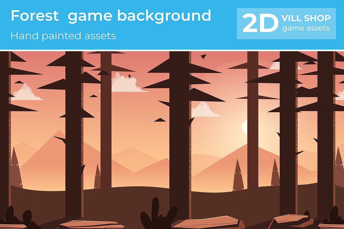 Cartoon Forest Background in Illustrations - product preview 8