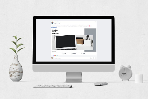 Office Facebook Posts in Facebook Templates - product preview 3
