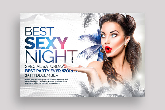 4 Ladies Night Out Party Flyers in Flyer Templates - product preview 1