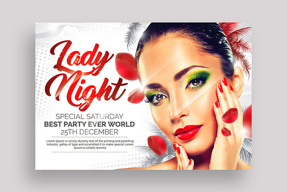 4 Ladies Night Out Party Flyers in Flyer Templates - product preview 4