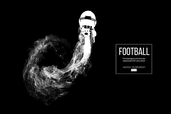 Silhouette of a football helmet NFL in Illustrations - product preview 1
