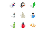 South Korea cultural elements icons