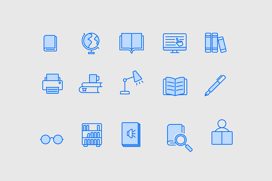 15 Library Icons in Icons - product preview 8