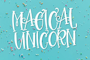 Magical Unicorn Font - With Doodles
