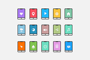 15 Tablet App Concept Icons