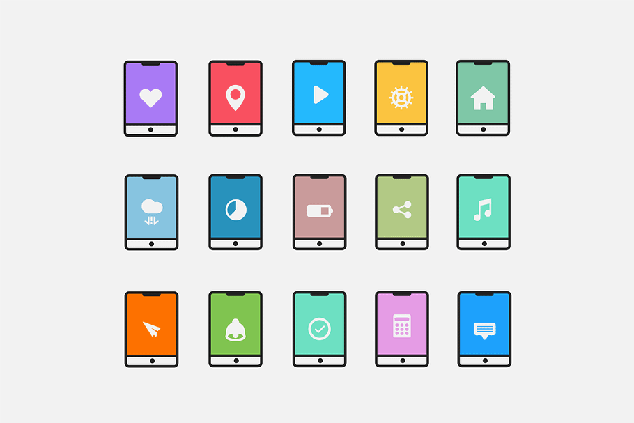 15 Tablet App Concept Icons in Icons - product preview 8