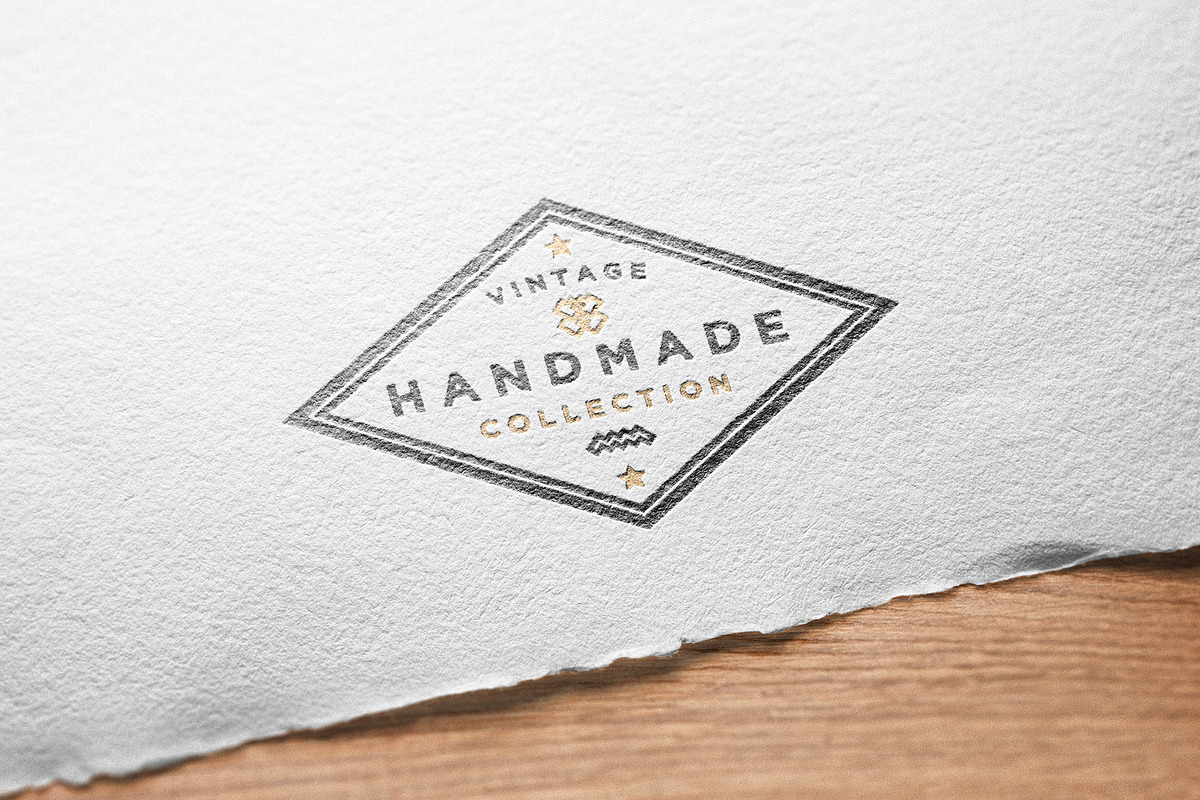 Logo Mockup Paper Vintage - 6 Styles in Branding Mockups - product preview 8