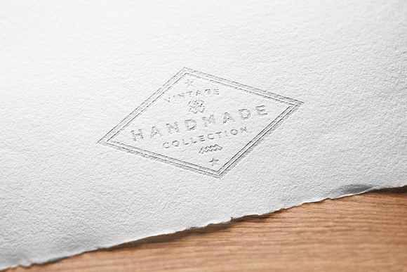 Logo Mockup Paper Vintage - 6 Styles in Branding Mockups - product preview 2