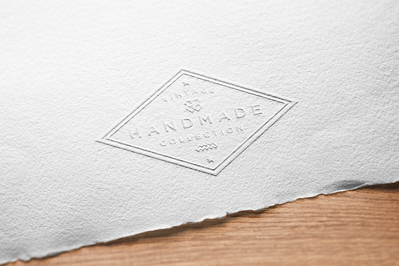 Logo Mockup Paper Vintage - 6 Styles in Branding Mockups - product preview 3