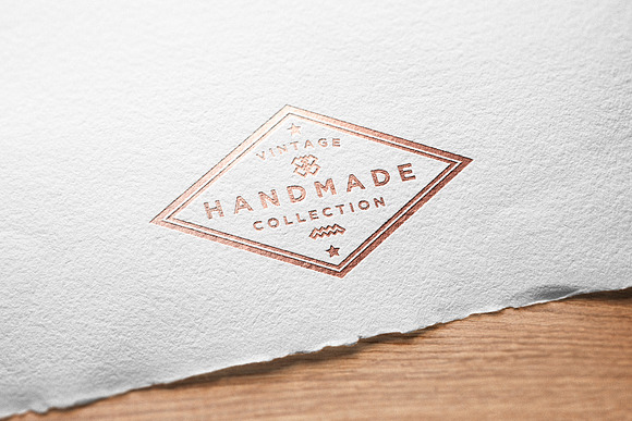 Logo Mockup Paper Vintage - 6 Styles in Branding Mockups - product preview 4