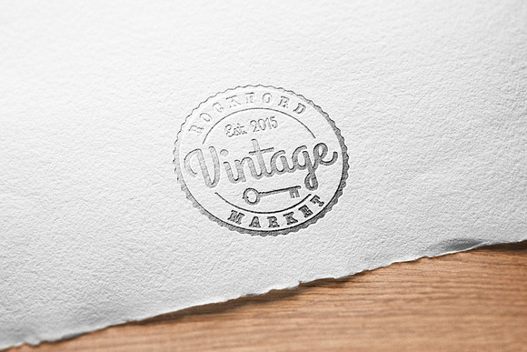 Logo Mockup Paper Vintage - 6 Styles in Branding Mockups - product preview 5