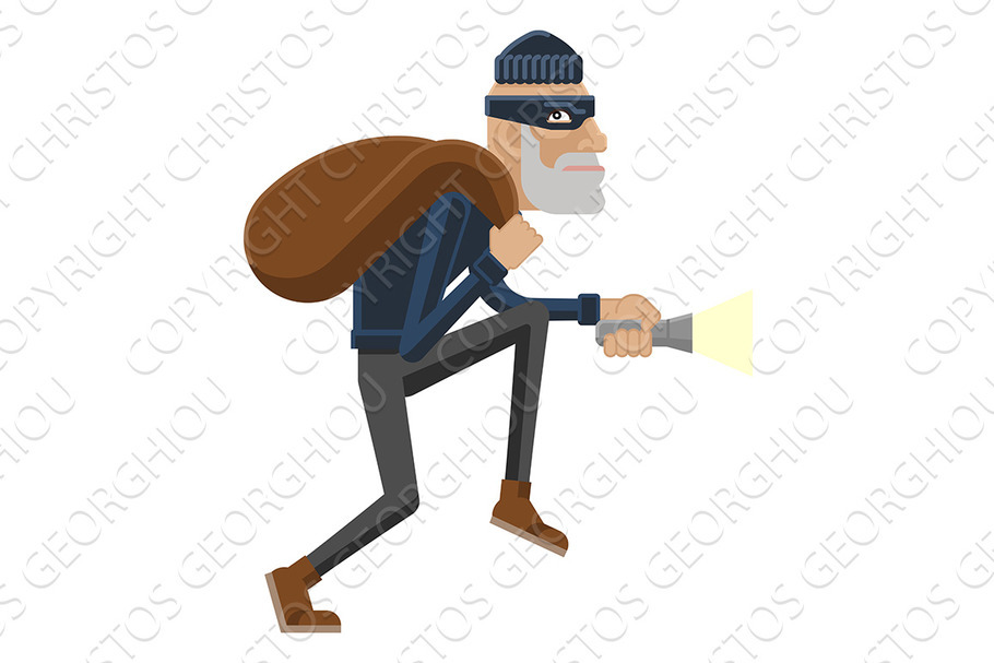 Thief Burglar Robber Criminal in Illustrations - product preview 8