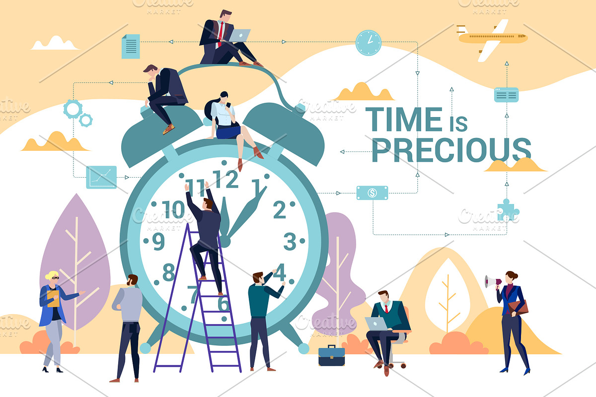 The importance of time in business in Illustrations - product preview 8