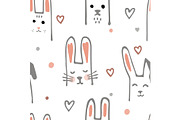 Cute Cartoon Baby Rabbit or Bunny