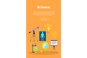 Science Web Banner. Website template
